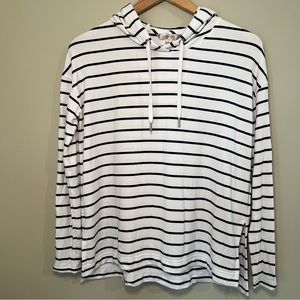 Banana Republic Hoodie White Blue Stripes XS (Women’s)